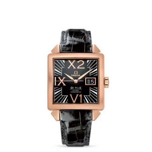 Omega De Ville X2 Co-Axial 35 Big Date Red Gold / Black 7713.50.31 (77135031)